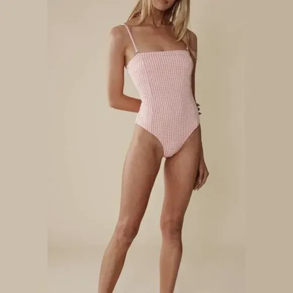 THE INES ONE PIECE IN PRIMROSE PLAID size S Juillet Swim